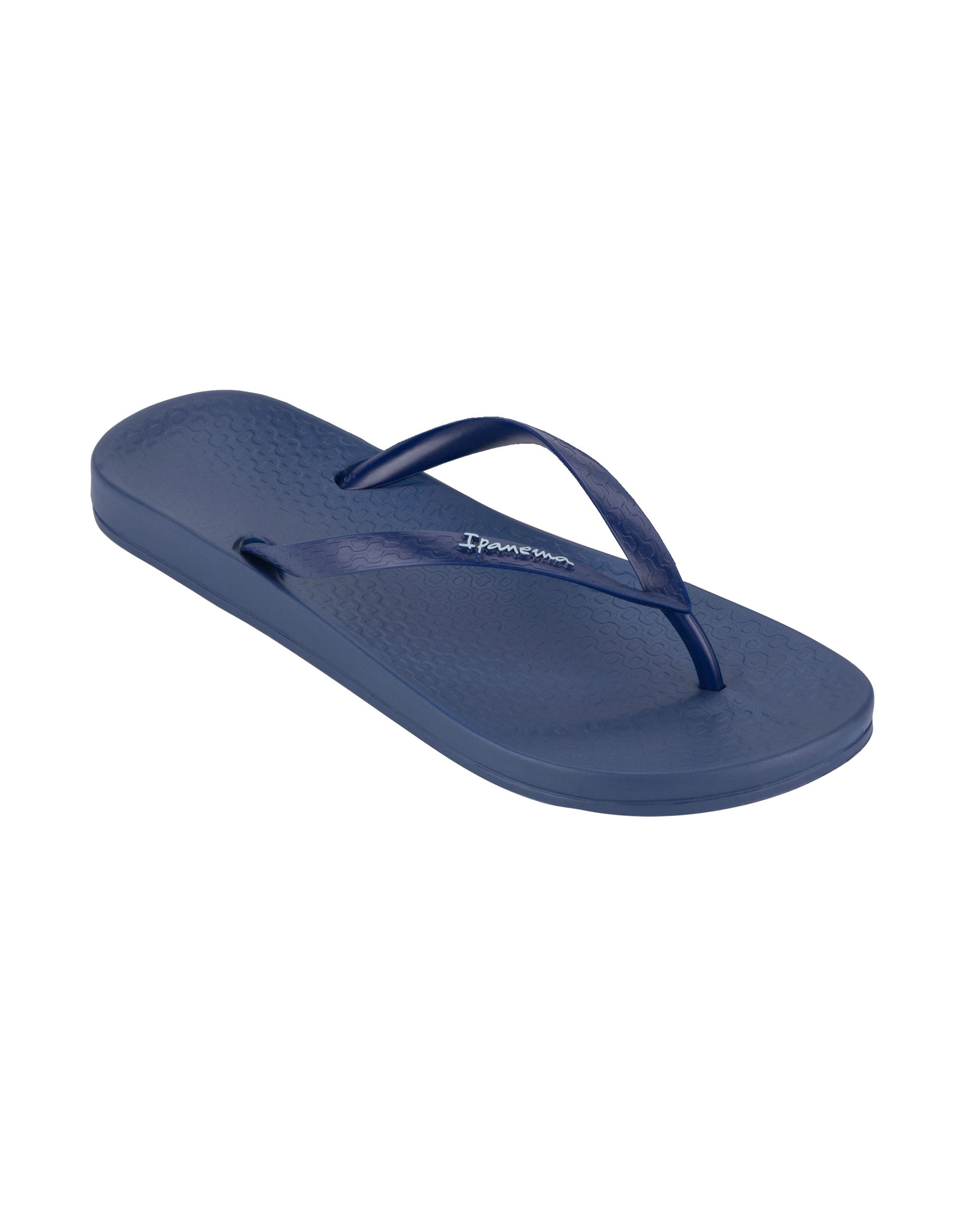 Angled view of a blue Ipanema Ana Colors women's flip flop.