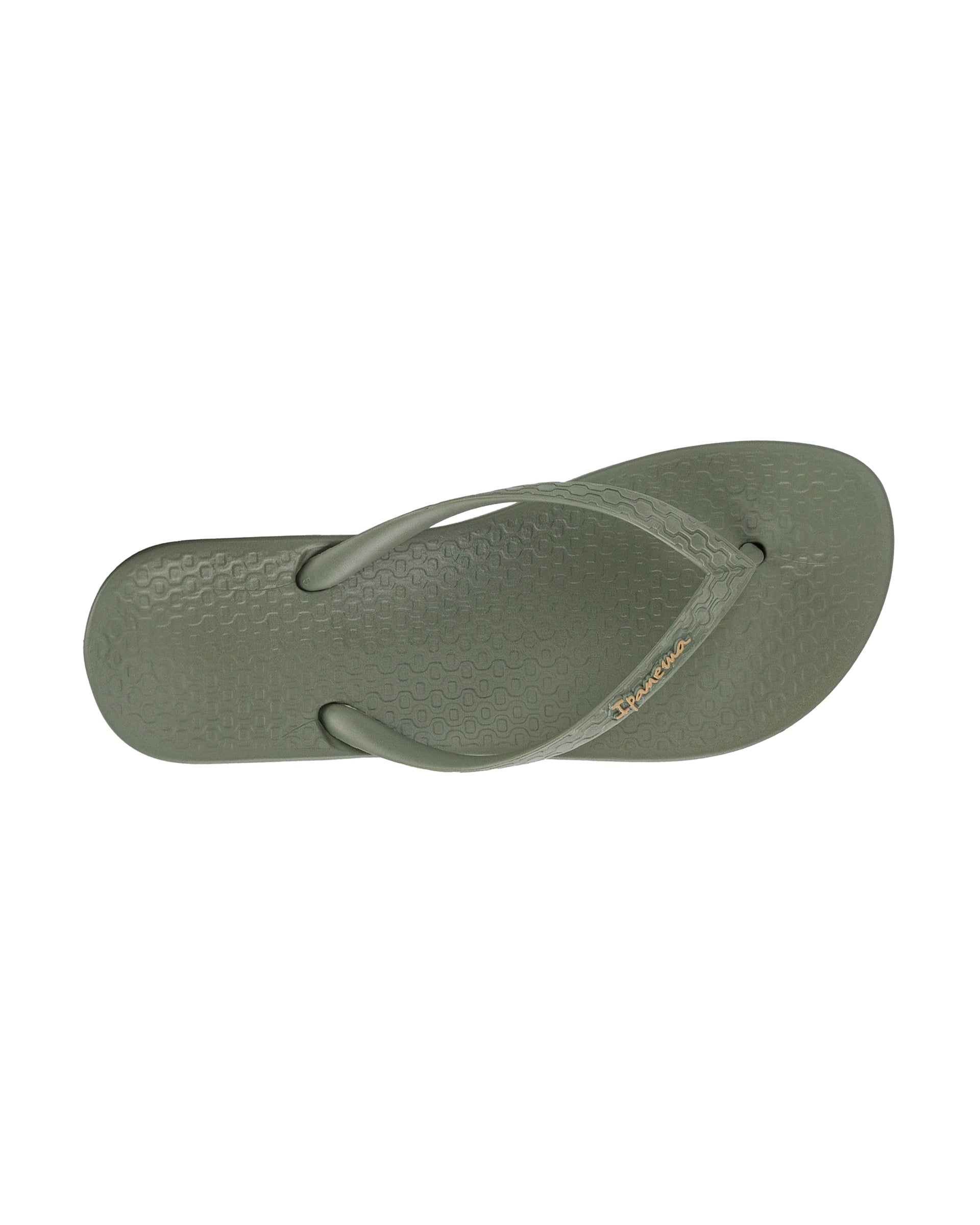 Top view of a green Ipanema Ana Colors women's flip flop.