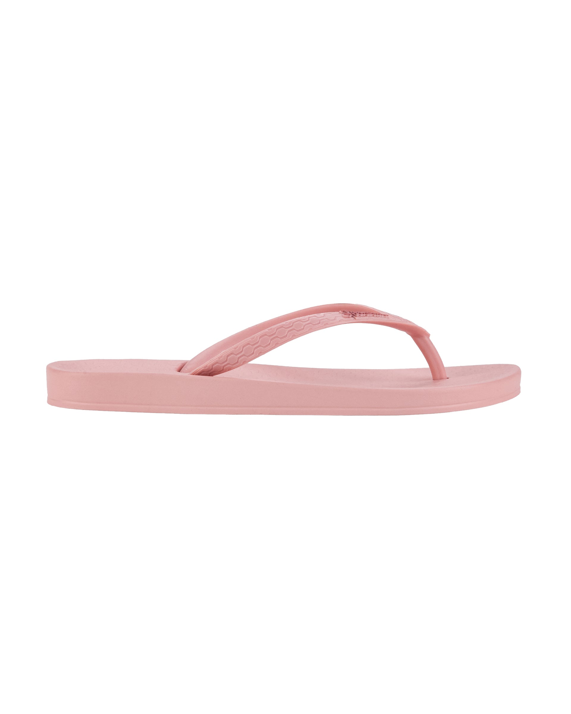 Outer side view of a pink Ipanema Ana Colors women's flip flop.