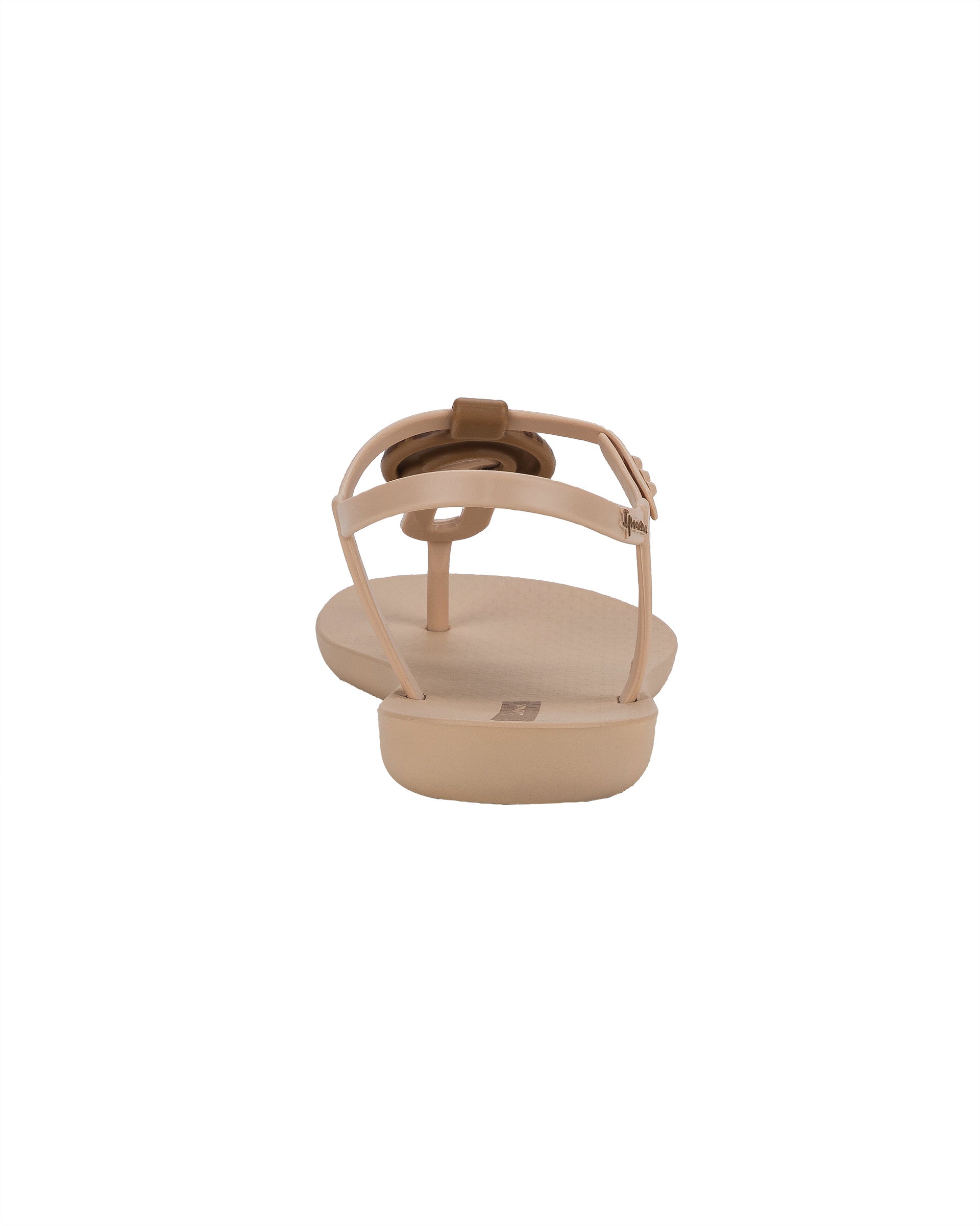 Back view of a beige Ipanema Class Marble women's t-strap sandal.
