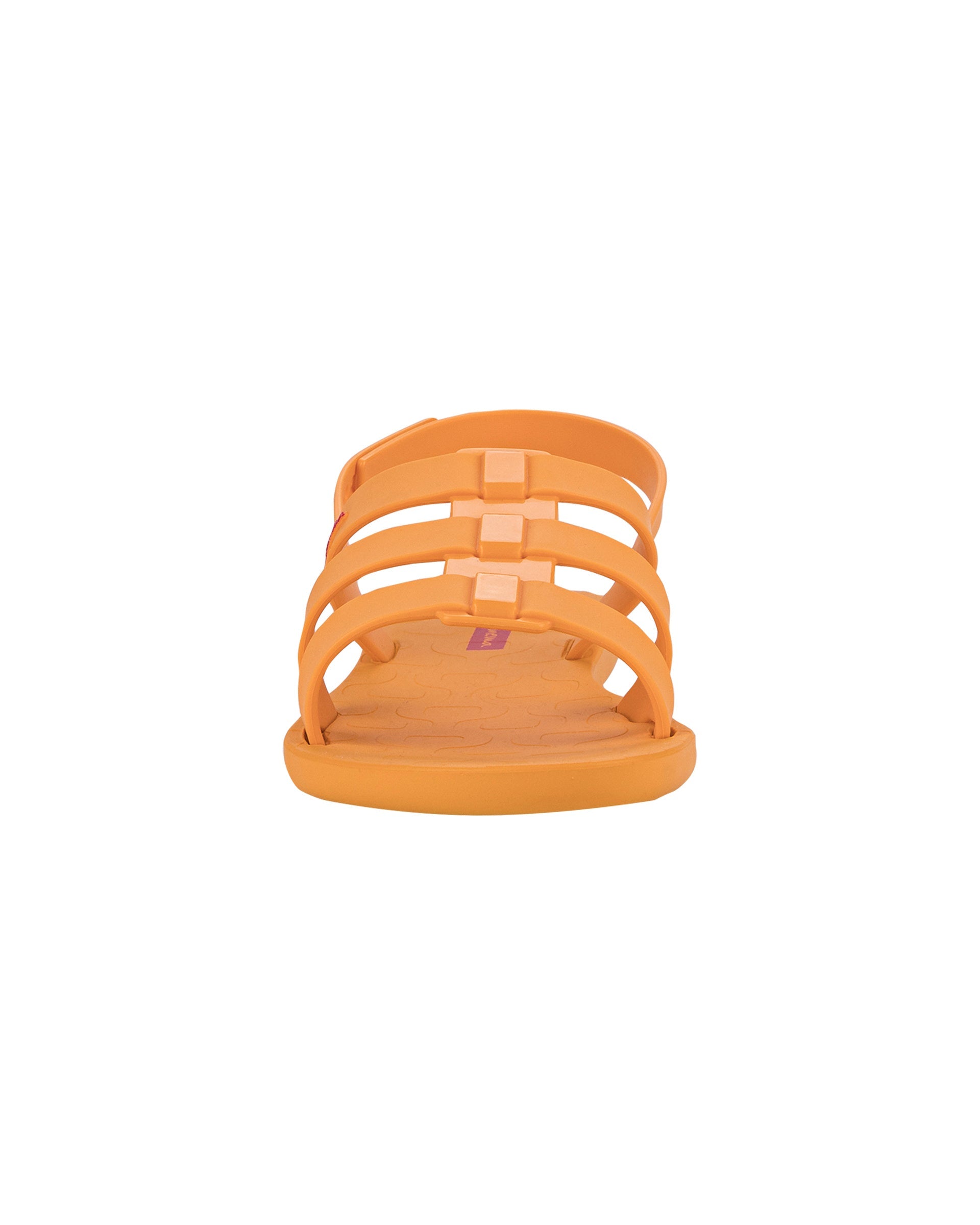 Front view of a orange Ipanema Style women's sandal.